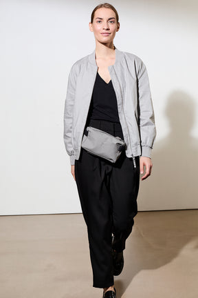 Damen Jacke Winton in Silver-Grau, Vorderansicht offen 