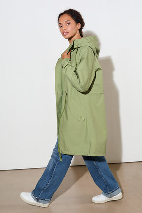 Damen Parka Livonia in Basil-Grün, Seitenansicht 