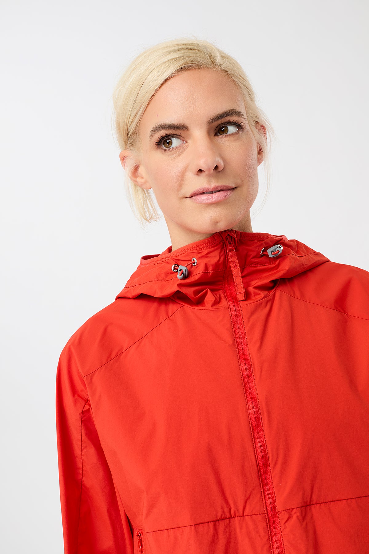 Damen Jacke Turnor in Poppy-Rot, Detailansicht 